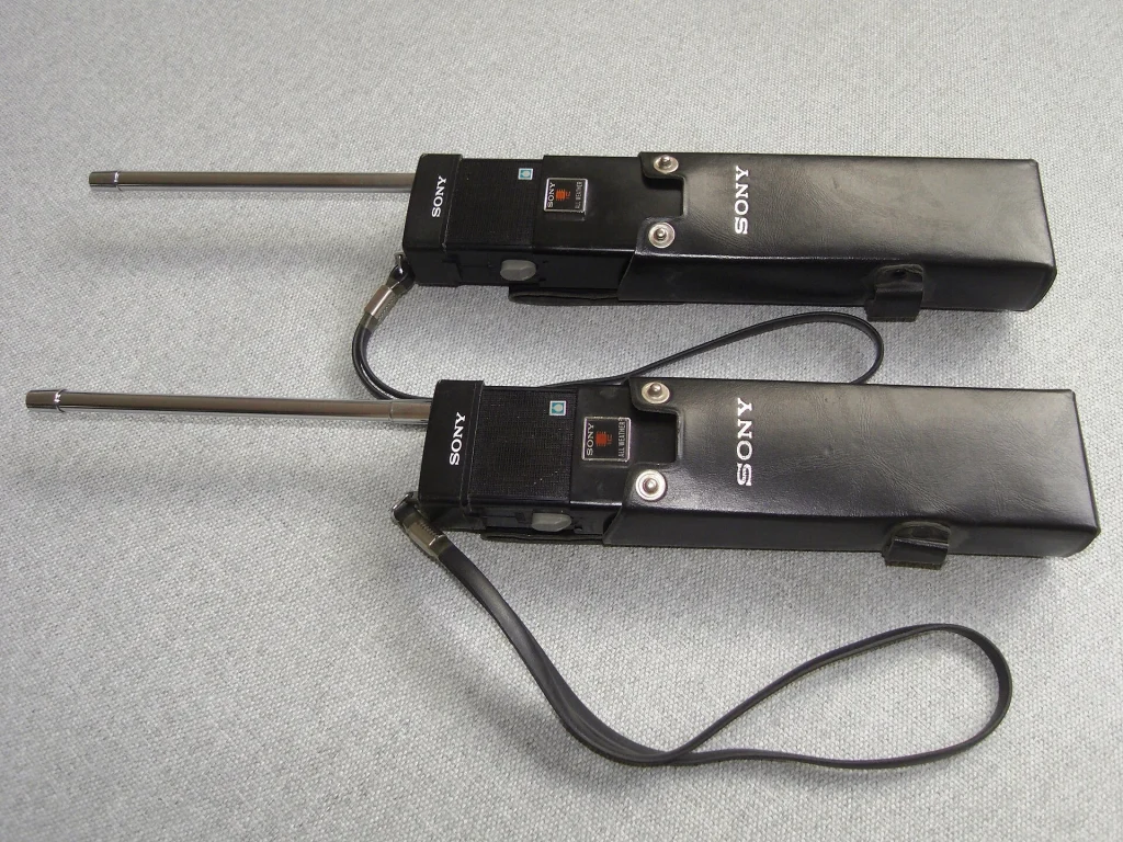 A Sony ICB-160B handheld CB walkie-talkie